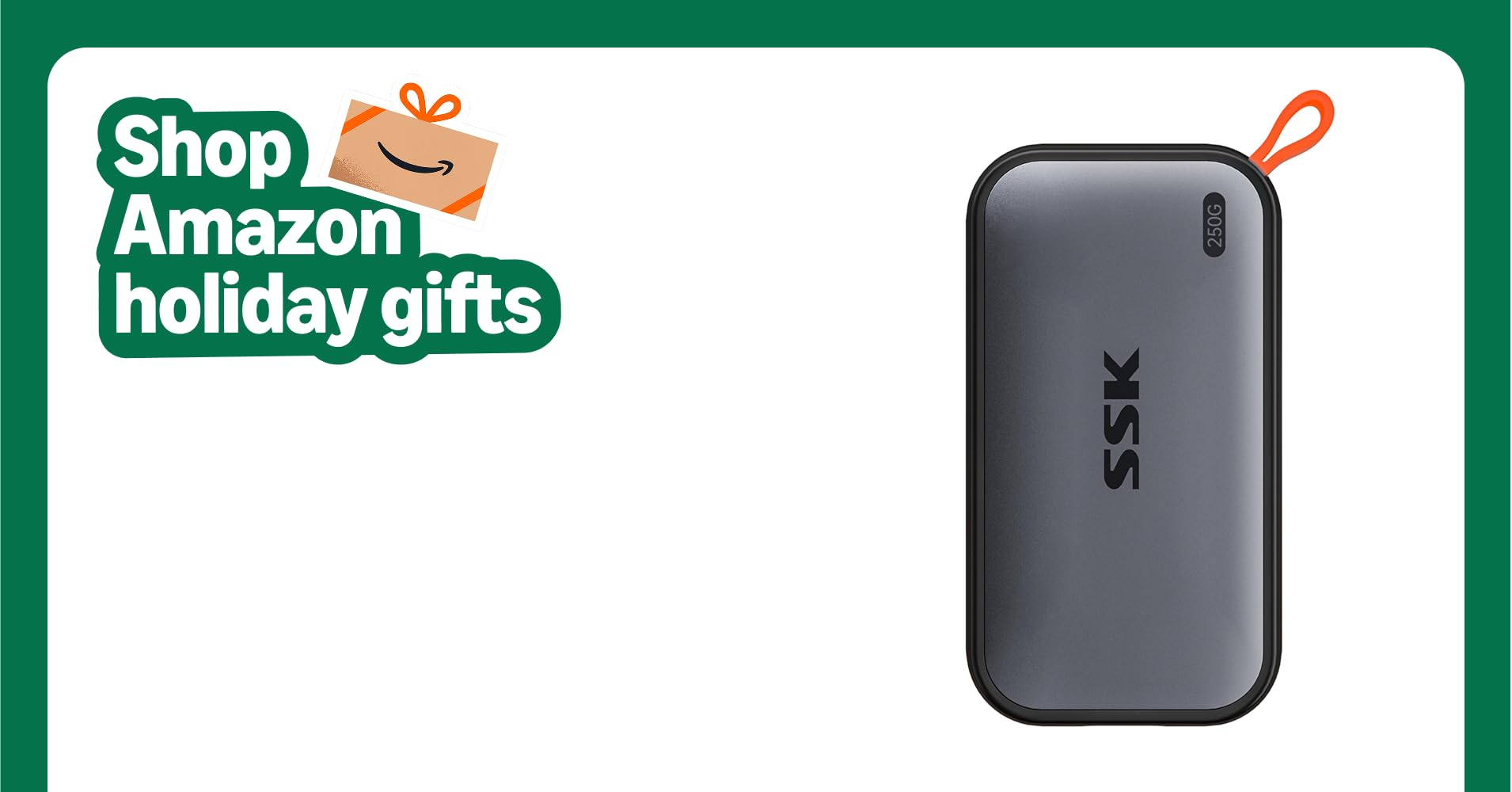 TechDealAlert's tweet card. SSK External SSD 250GB, USB C SSD External Solid State Drives up to 1050MB/s, Portable SSD USB 3.2...