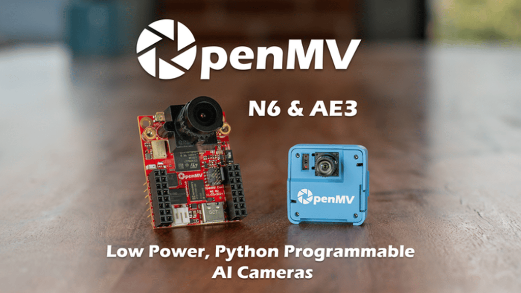 micropython's tweet card. Embed AI into anything, anywhere, running on batteries for years with the OpenMV N6 and AE3.