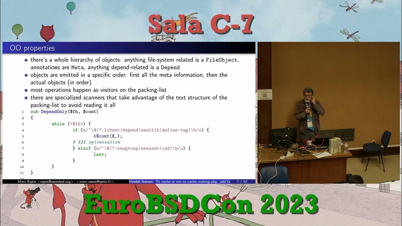 openbsd's tweet card. OpenBSD Ports and Packages: making things faster and easier - Marc...
