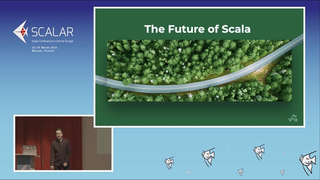 ScalaLibHunt's tweet card. Paweł Marks THE FUTURE OF SCALA