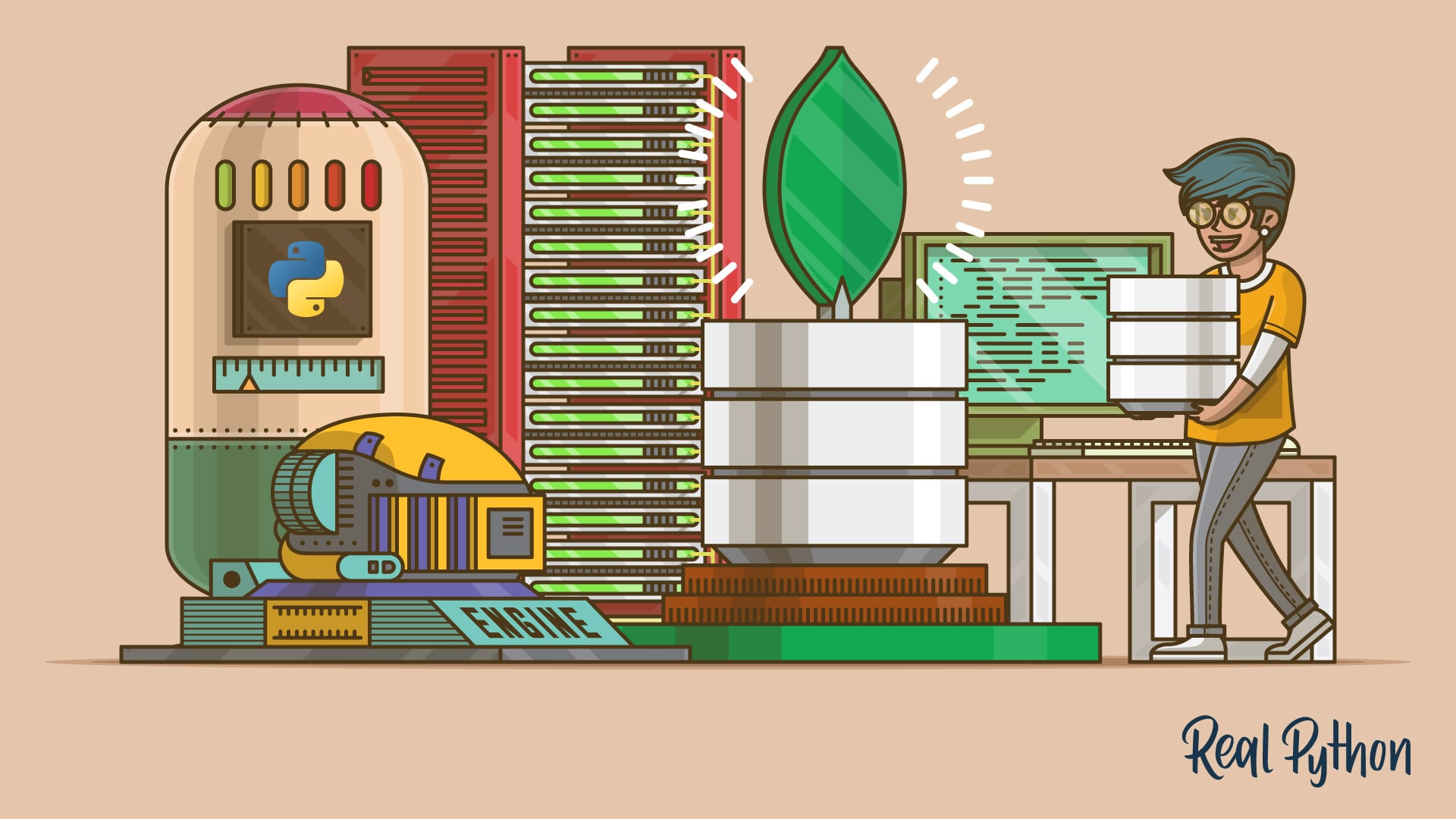 pythoneermx's tweet card. In this step-by-step tutorial, you'll learn how to use Python to interface with the NoSQL database system MongoDB. You'll get an overview of the differences between SQL and NoSQL, and you'll also...