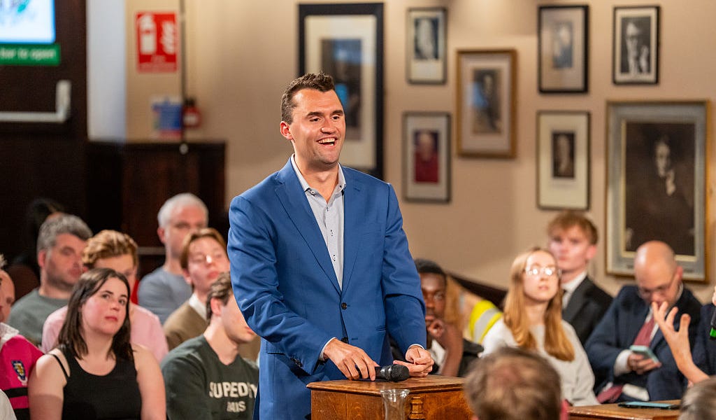 RubensteinAdam's tweet card. Charlie Kirk was murdered under one of those tents where he defended freedom—his, and all of ours.