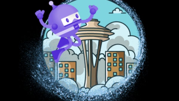 dotnetonAWS's tweet card. The Greater Seattle .NET Developer Group will be having a .NET Conf Day 1 Launch Party. We will be hanging out all day at the Microsoft Reactor on Microsoft Campus in Redmo