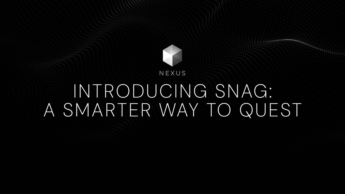 NexusLabs's tweet card. Snag makes earning points, collecting badges, and climbing leaderboards more seamless, transparent, and just plain fun.