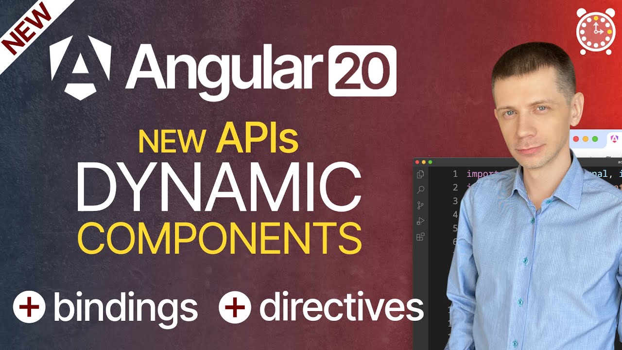 TheIgorSedov's tweet card. New in Angular 20: APIs for Dynamic Components (Bindings & Directives)
