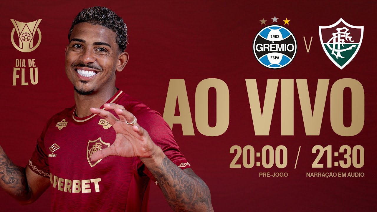 FluminenseFC's tweet card. AO VIVO - GRÊMIO X FLUMINENSE | CAMPEONATO BRASILEIRO 2025 | 37ª...