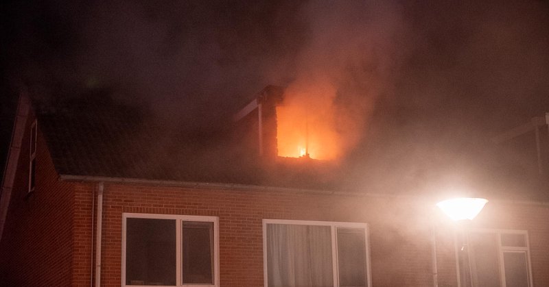 Woningbrand aan Frederik van Eedenstraat in Winschoten