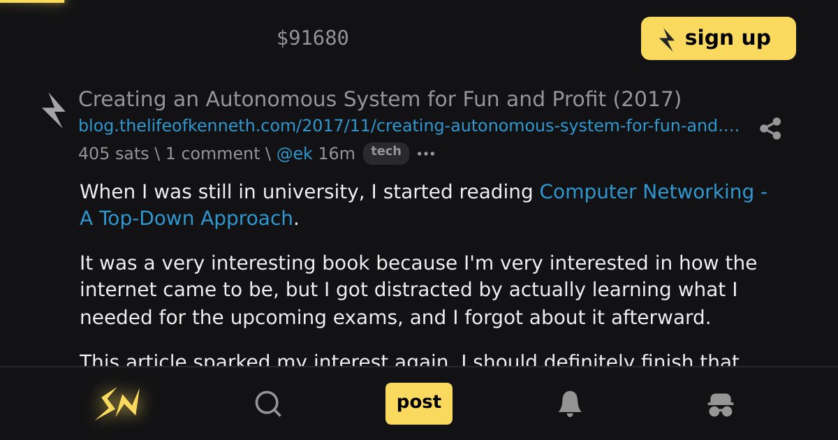 stacker_news's tweet card. When I was still in university, I started reading Computer Networking - A Top-Down Approach. It was a very interesting book because I'm very interested in how the internet came to be, but I got...