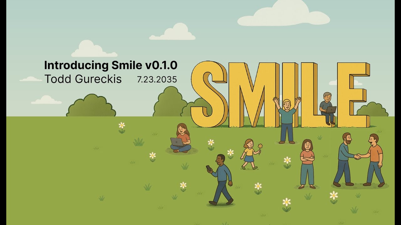 todd_gureckis's tweet card. Introducing Smile v0.1.0