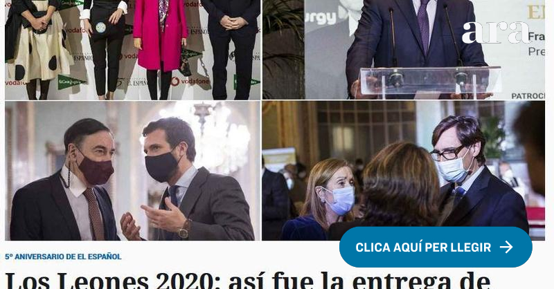 QuimTorraiPla's tweet card. Polítics i empresaris assisteixen al lliurament dels premis Los Leones d''El Español'