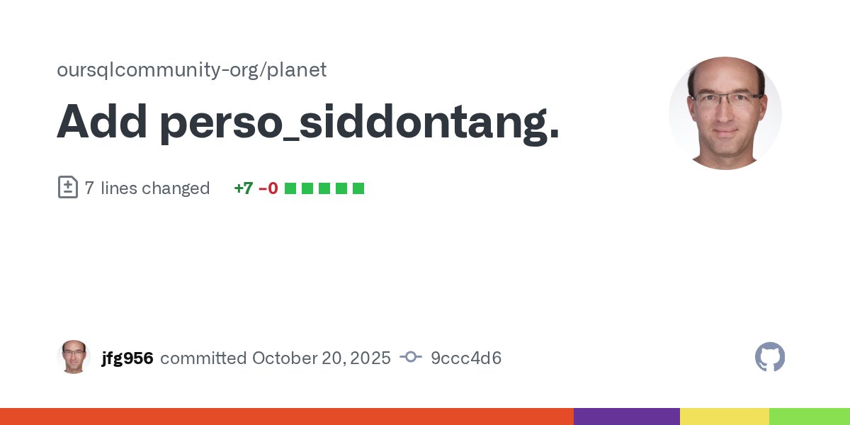 jfg956's tweet card. Seen because below post from PZ. https://www.linkedin.com/posts/peterzaitsev_ten-years-starting-again-my-journey-with-activity-7385747297323896832-wzjF/