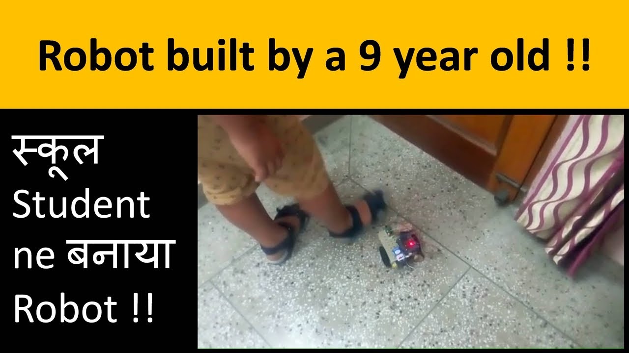 Roboticsforkids's tweet card. Arduino Robot built by a school student- Class 5