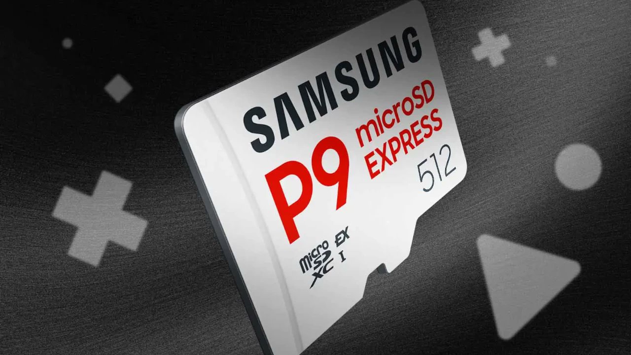 NeowinFeed's tweet card. Samsung claims its new P9 Express microSD Express card delivers read speeds of up to 800MB/s, optimized for the Nintendo Switch 2, and is now available to purchase.