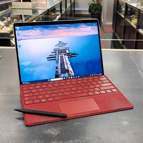 A1Trade's tweet card. Microsoft Surface Pro 8 (13" i7, 16GB RAM, 256GB SSD) – Type Cover, Slim Pen & Charger – Model 1983 Slim, powerful 2-in-1 that replaces both your laptop and tablet. This Surface Pro 8 is the higher...