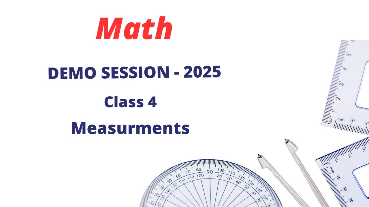 Indianonlinesc1's tweet card. Olympiad Class 4 Math Demo Session 2025 - Topic Measurments