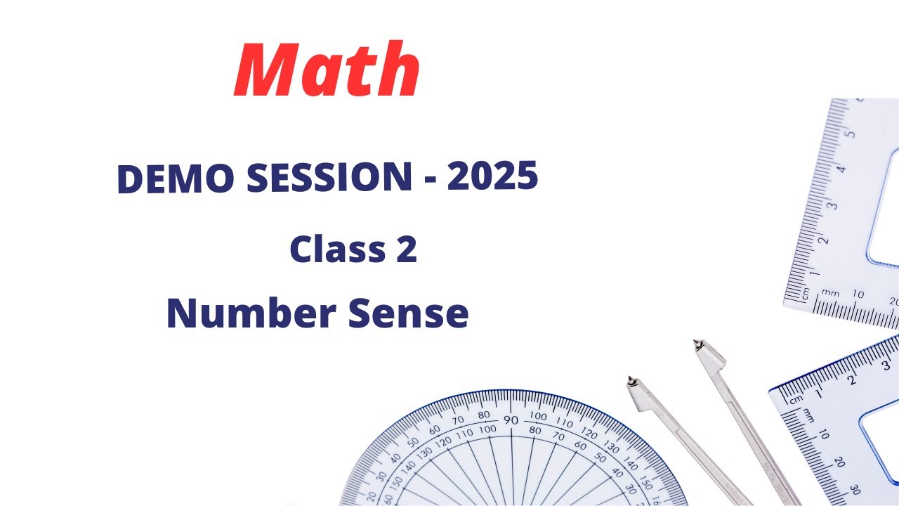 Indianonlinesc1's tweet card. Olympiad Class 2 Math Demo Session 2025 - Topic Number Sense