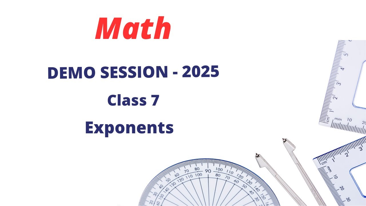 Indianonlinesc1's tweet card. Olympiad Class 7 Math Demo Session 2025 - Topic Exponents