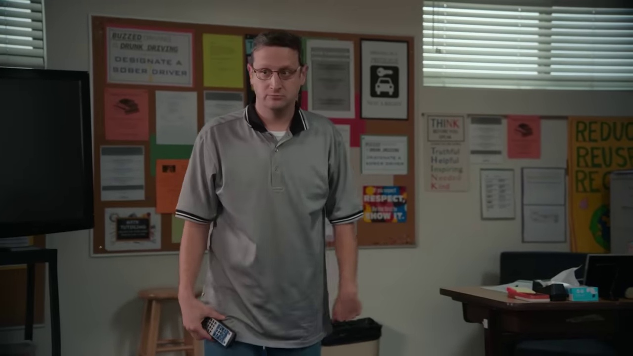 sketchtvlol's tweet card. A driver's ed teacher (Tim Robinson) shows his.... Starring: Tim Robinson as Driver's Ed Teacher, Patti.... Tags: Absurdist, Cringe, Classroom, Parody, Educational...