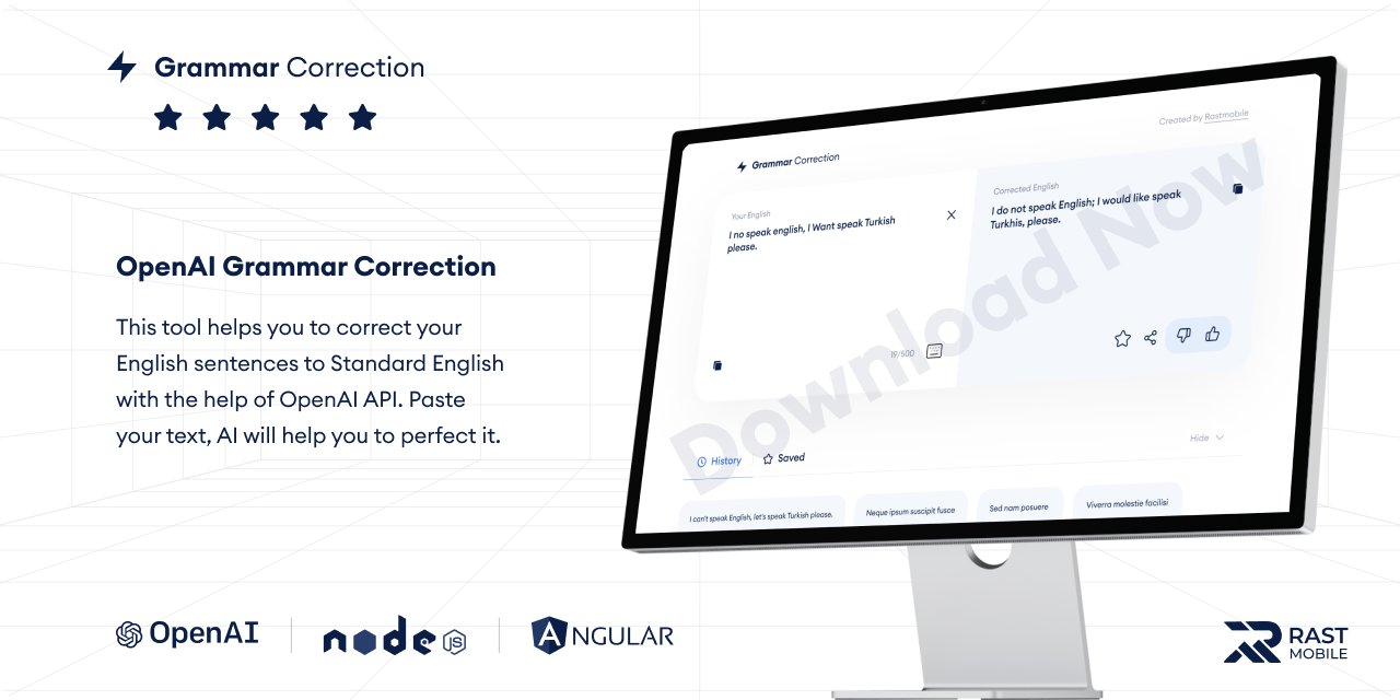 mhmtakifalp's tweet card. English grammar fixer with the help of OpenAI: just paste your text and copy the grammar-fixed sentence. - rastmob/openai-grammar-correction