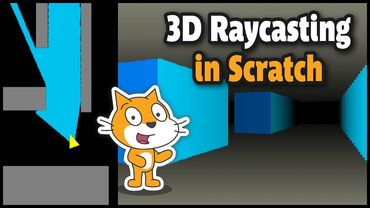 griffpatch's tweet card. Let's make the best 3D Game in Scratch! | Raycaster Tutorial