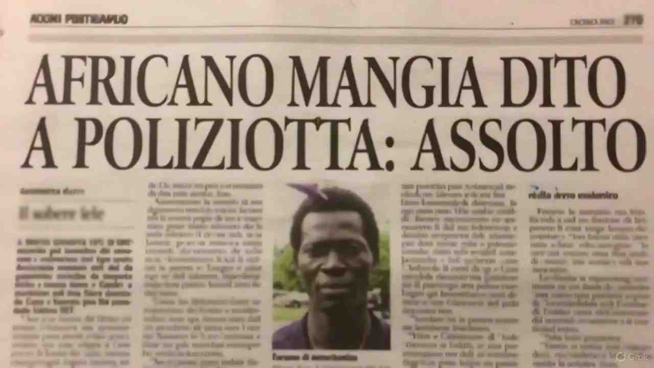 CriminImmigratl's tweet card. Africano mangia dito a poliziotta ma il giudice lo assolve ultima modifica: 2025-12-02T21:16:20+00:00 da