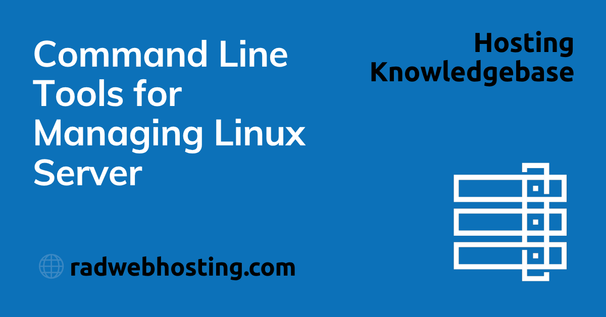 RadWebHosting's tweet card. Use Command Line Tools for Managing Linux Server. The SSH command allows you to log in to a remote machine as well as execute commands on a remote machine.