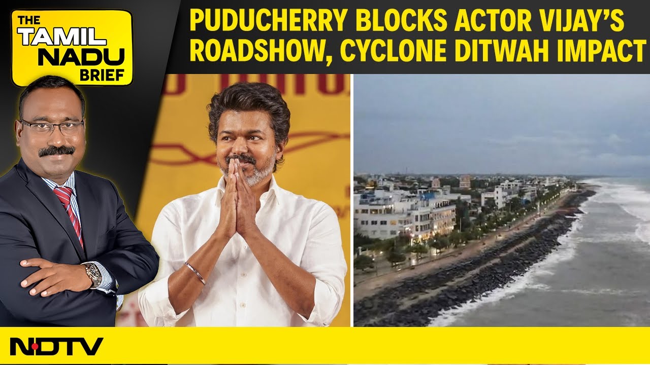 jsamdaniel's tweet card. Tamil Nadu Rains | Puducherry Blocks Vijay Roadshow | Cyclone Ditwah...
