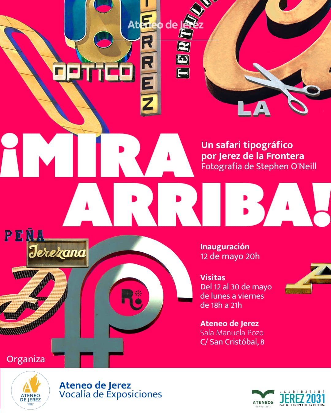 Cadiznoticias's tweet card. La muestra fotográfica ofrece un recorrido visual por los rótulos y carteles más característicos de Jerez de la Frontera. El fotógrafo escocés Stephan O’Neill presenta su exposición «¡Mira arriba!»...