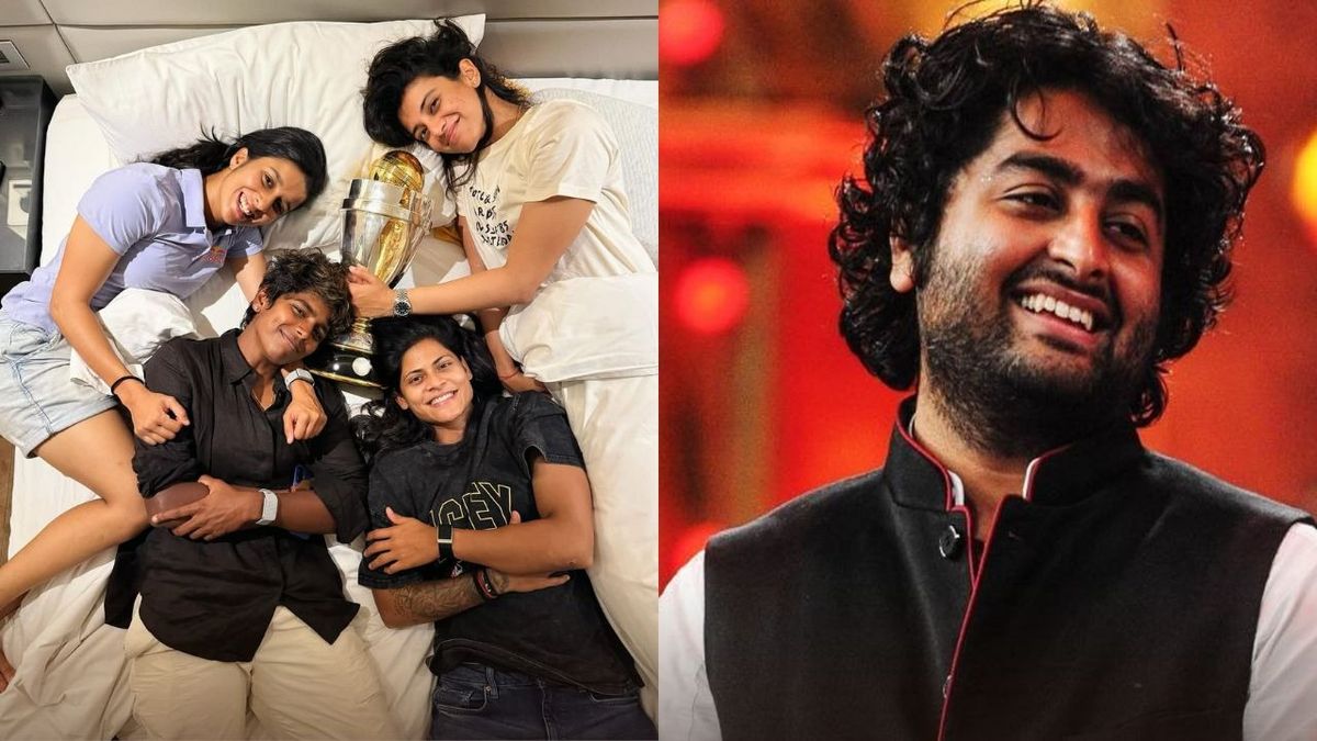 NewsNationTV's tweet card. ICC Womens World Cup 2025: आईसीसी महिला विश्व कप 2025 की चैंपियन भारतीय टीम की एक स्टार क्रिकेटर है, जिसके फेवरेट अरिजीत सिंह हैं और वह हर मैच से पहले उनके गाने सुनती हैं. खेल समाचार