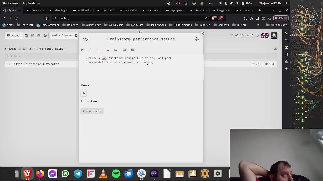 alex_milanov_'s tweet card. LiveCoding - Working on my Media Browser electron app