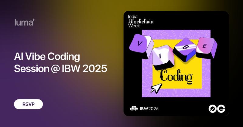 gathint's tweet card. Join us for an energizing AI Vibe Coding Session during India Blockchain Week — a hands-on space for builders to explore what’s possible on 0G. Connect with…