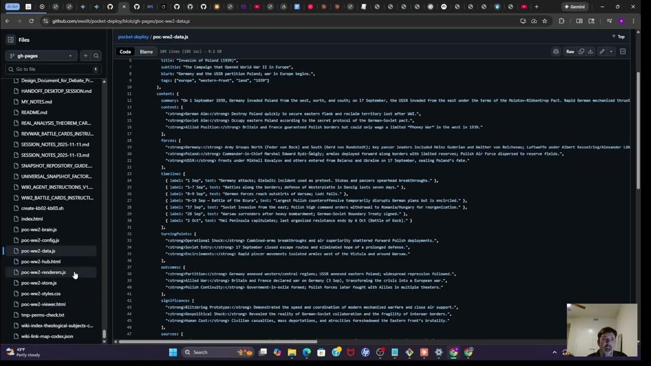 pnattmbtc_'s tweet card. WW2 App with Gemini 3 Pro