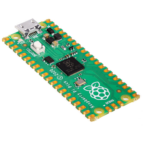 pimoroni's tweet card. A low cost, high-performance microcontroller board built around Raspberry Pi's very own chip - the RP2040.