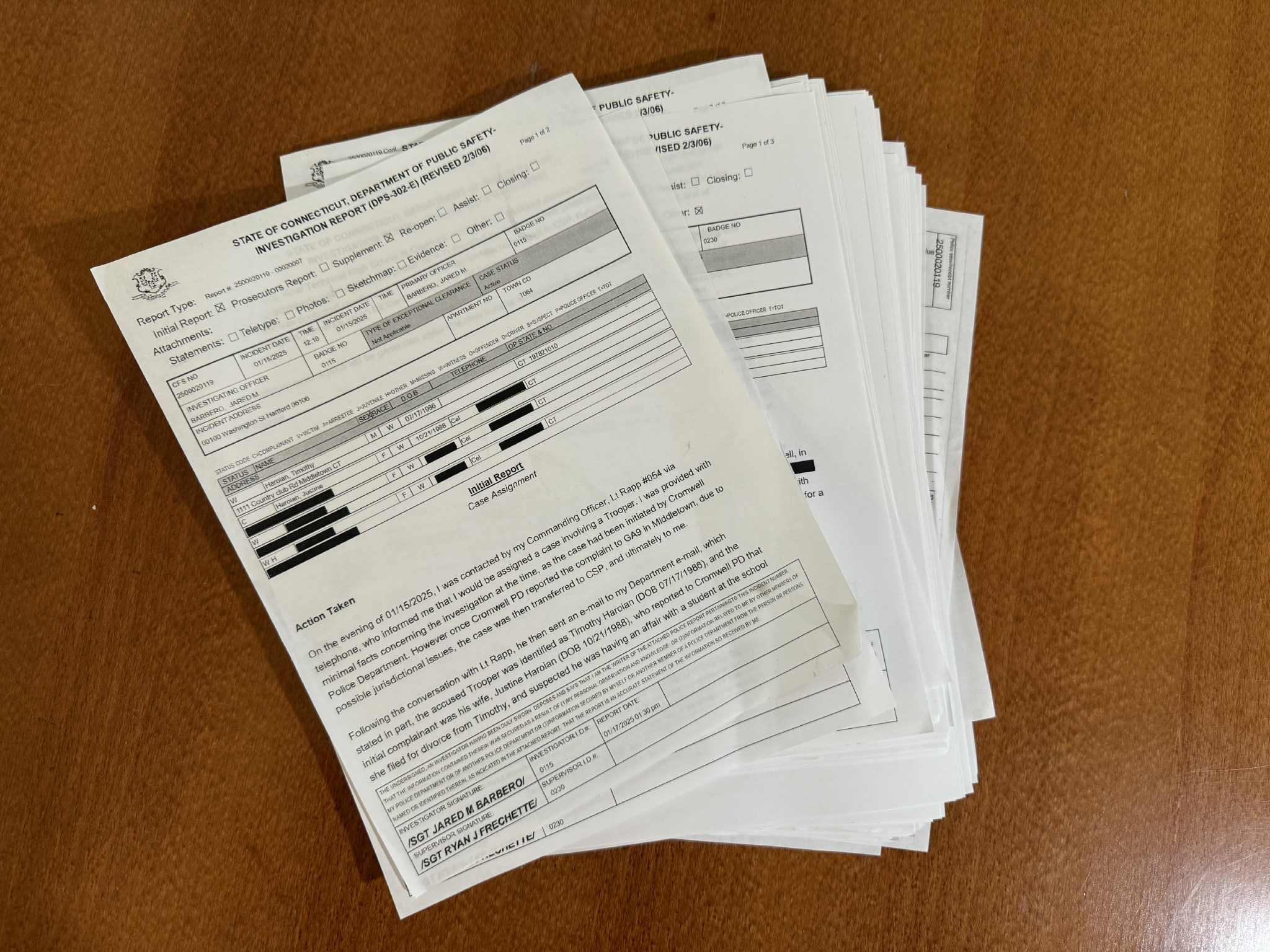 ctfog's tweet card. MIDDLETOWN — A state police investigator found probable cause to charge State Trooper Timothy Haroian for harmful communication with a 17-year-old student when he was stationed as a school resource...