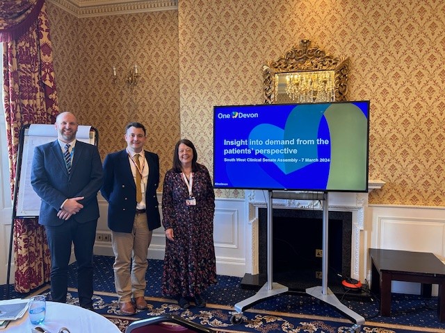 ICSOneDevon's tweet card. Devon colleagues were invited to present the findings from a system piece of involvement and insight ...