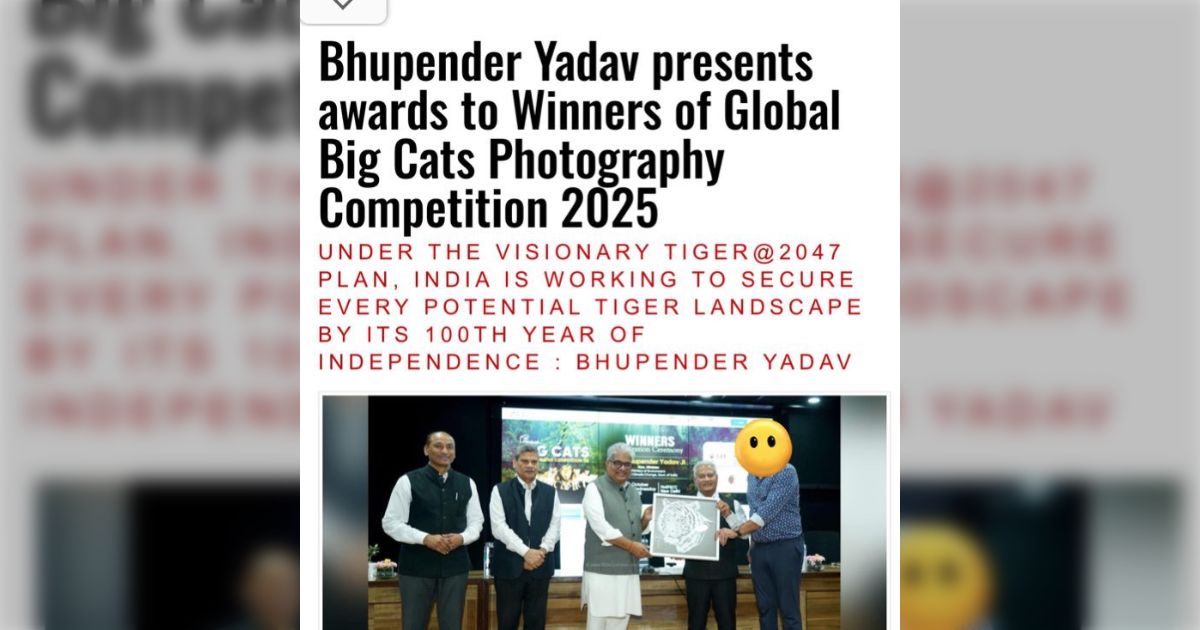 togetter_jp's tweet card. インドの公式式典で私の切り絵が無断で自作とされ環境大臣に贈呈された。各機関は無反応で文化庁は個人対応困難。主催はInternational Big Cat AllianceのGlobal Big Cats Photography Competition 2025。作品の無断使用と贈呈を許さず、盗作と認定された全作品の削除を求め、在インド日本大使館へ相談を検討している。