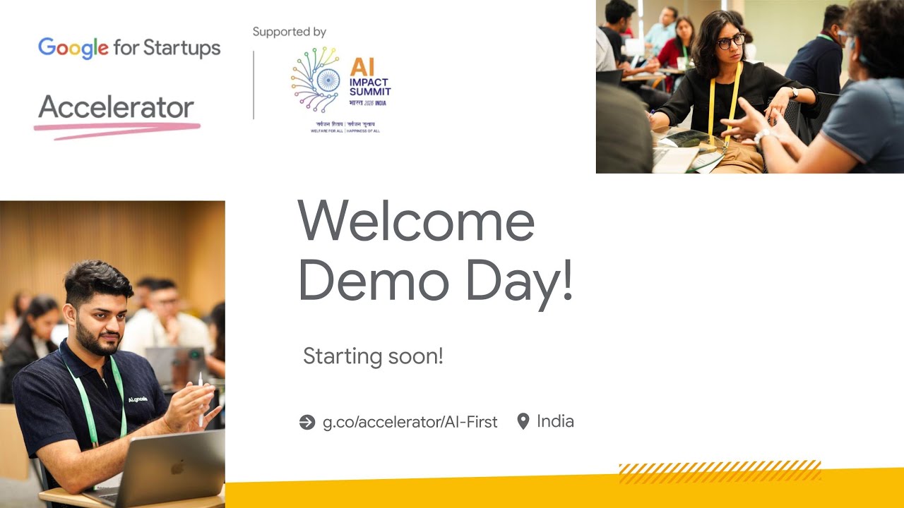 GoogleDevsIN's tweet card. Google for Startups Accelerator AI First Demo Day 2025