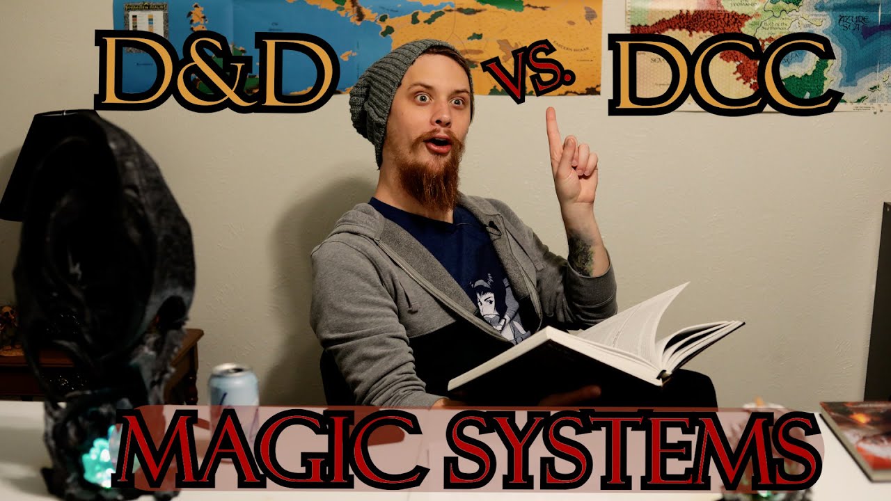 MagicUserGames's tweet card. D&D VS. DCC Magic Systems