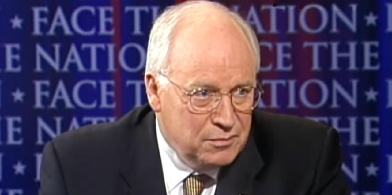 JackPosobiec's tweet card. Cheney served under President George W. Bush.