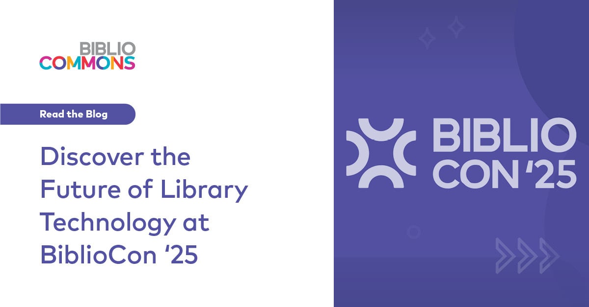 bibliocommons's tweet card. Join BiblioCon ’25 in Toronto, Oct 8–10, or online. Connect with peers, attend exclusive sessions, and shape the future of library technology.
