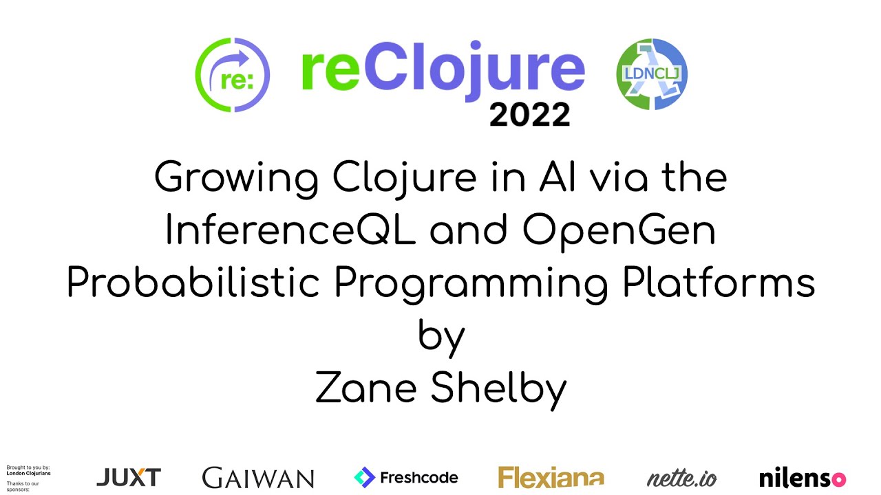 reClojure's tweet card. Growing Clojure via InferenceQL Synthetic Data Generators (by Zane...