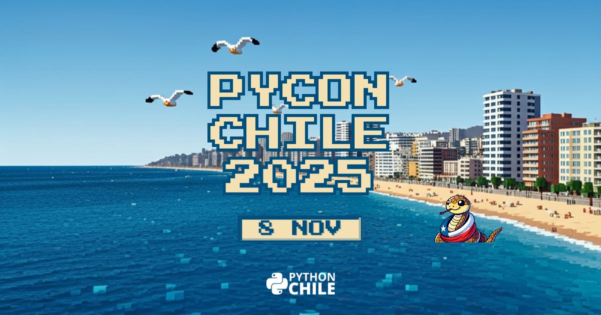 ThePSF's tweet card. Sumérgete en un día lleno de Python con charlas, talleres y networking en distintas ciudades de Chile. ¡Un evento gratuito impulsado por la comunidad!