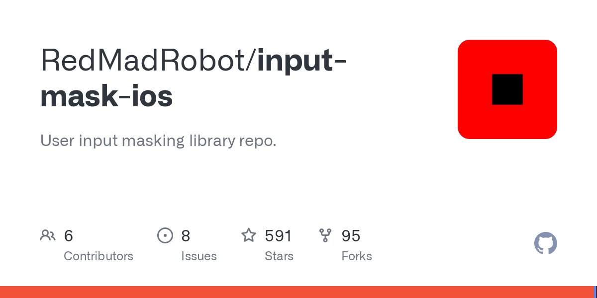 iOS_AK's tweet card. User input masking library repo. Contribute to RedMadRobot/input-mask-ios development by creating an account on GitHub.