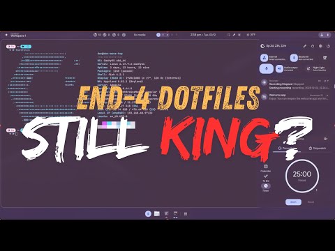KaosSverige's tweet card. End 4 Dotfiles in 2026: Still King?? #linux #FOSS #CachyOS #Nobara #PikaOS #EndeavourOS