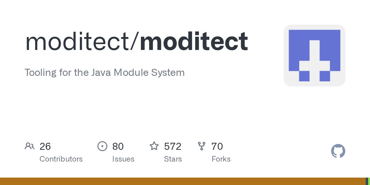 gunnarmorling's tweet card. Tooling for the Java Module System. Contribute to moditect/moditect development by creating an account on GitHub.
