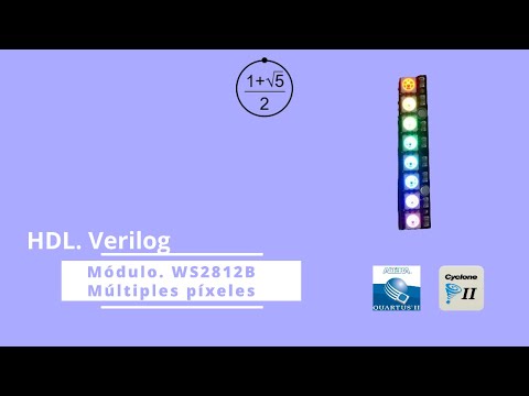 AqueronteBlog's tweet card. HDL. #verilog Múltiples píxeles ws2812b