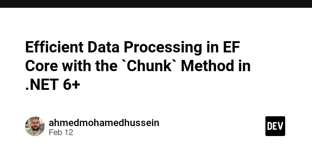 prod42net's tweet card. Introduction When working with large datasets in Entity Framework Core, performance is...