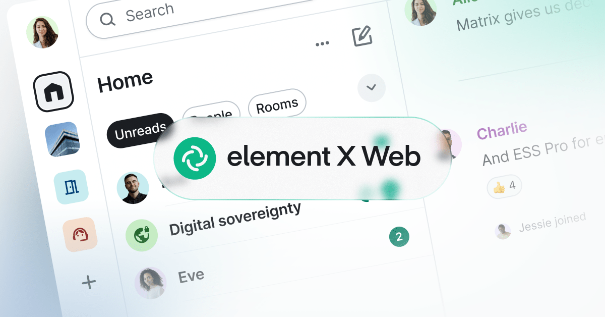 element_hq's tweet card. How Element Web is evolving, by bringing the web and desktop version of the Element app in line with the sleek design and usability of Element X on mobile.