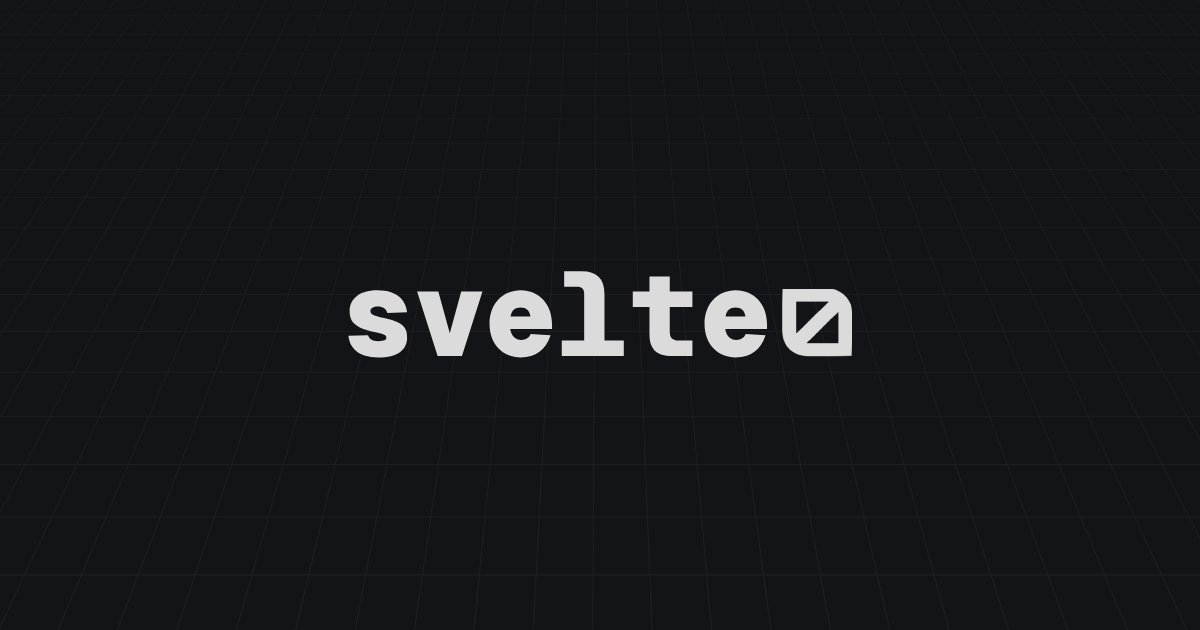 svelte0AI's tweet card. Create Svelte web applications from a simple text prompt using AI.