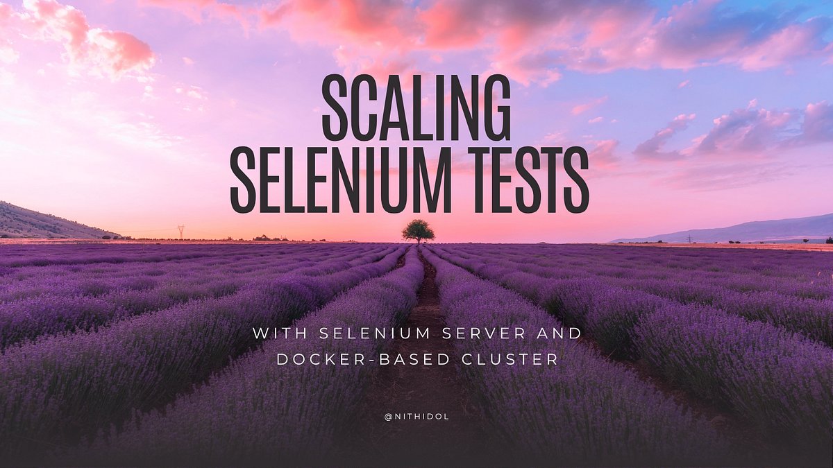 ThisIsNithidol's tweet card. Selenium automates browser tasks. For small projects, a single server works. But for large test suites, it isn’t enough. You need a scale…
